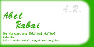 abel rabai business card